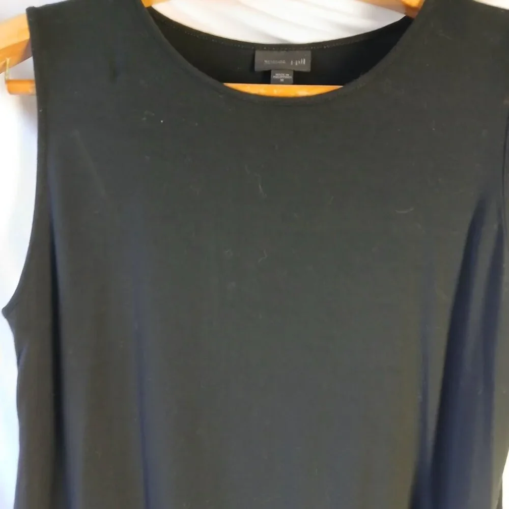J Jill Womens Black SleevelesTank Top Size M Wearever Collection Stretch Knit - Picture 2 of 9